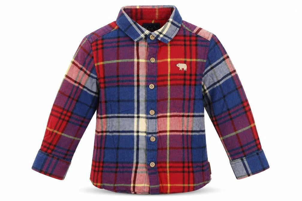 Next Boys Multicoloured Plaid Button-Up Shirt 18-24 Months