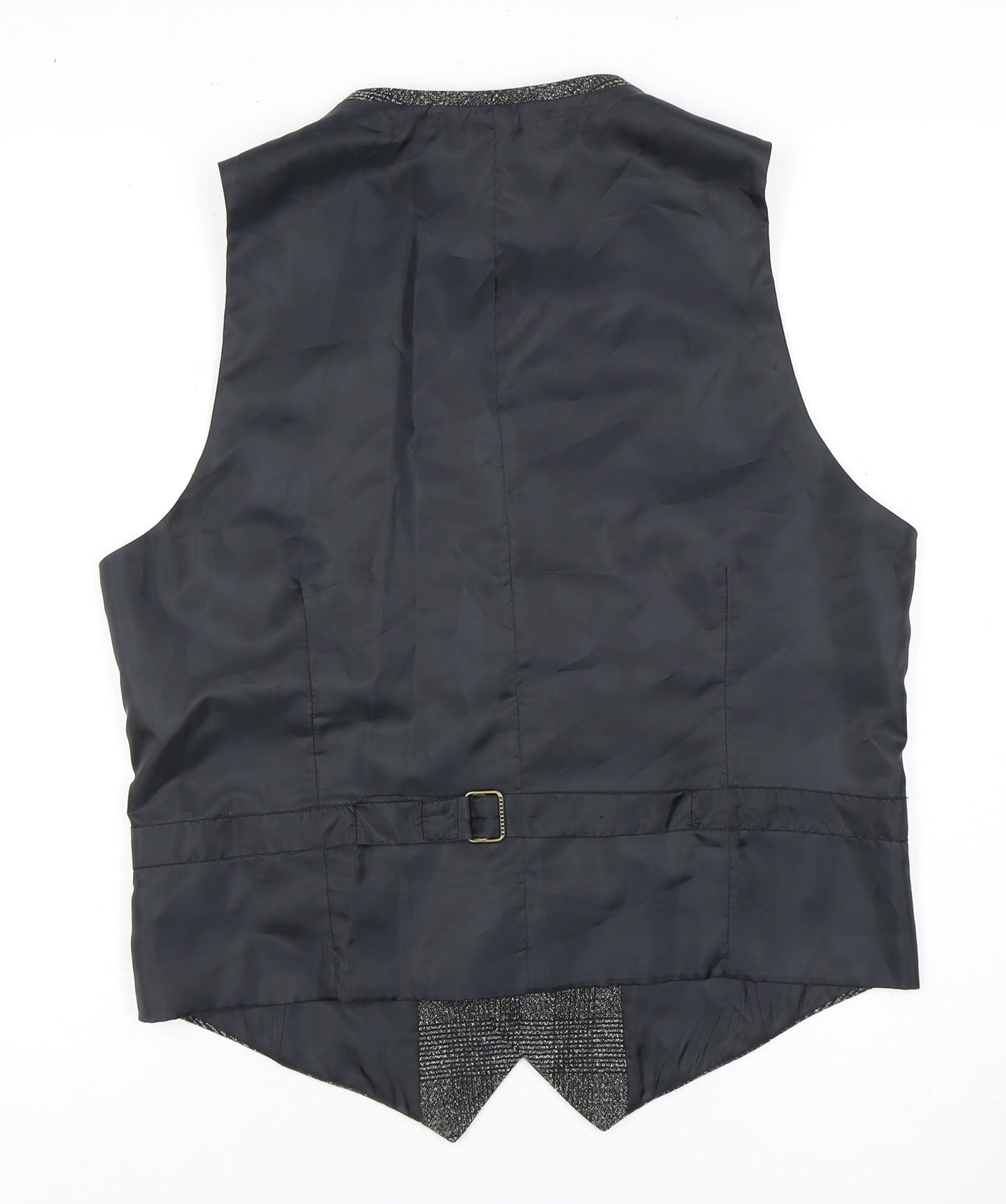C&A Men's Grey Check Waistcoat, Size 40R