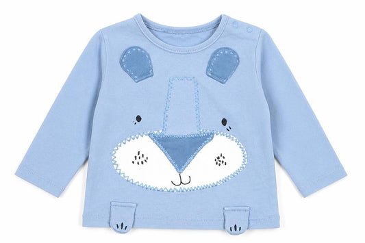 Next Unisex Baby Blue Animal Print Long Sleeve T-Shirt 3-6 Months