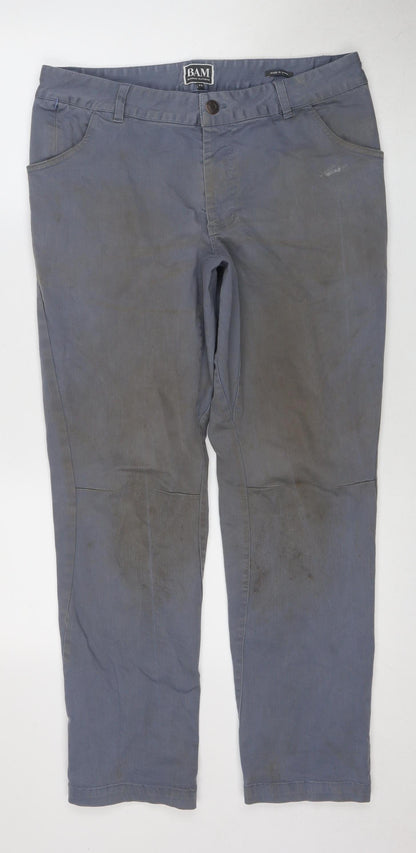 Preloved BAM Men's Grey Jeans Size 33 Button Closure - Front