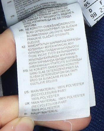 Brand and care label for Adidas boys’ blue track pants 3 years regular fit