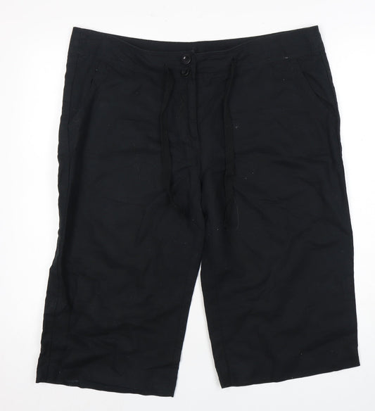 Dunnes Women’s Black Cropped Trousers Size 16