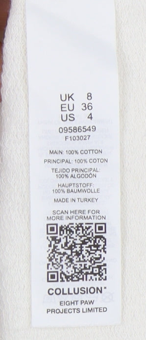 Collusion Women's Ivory Pullover Sweatshirt Size 8