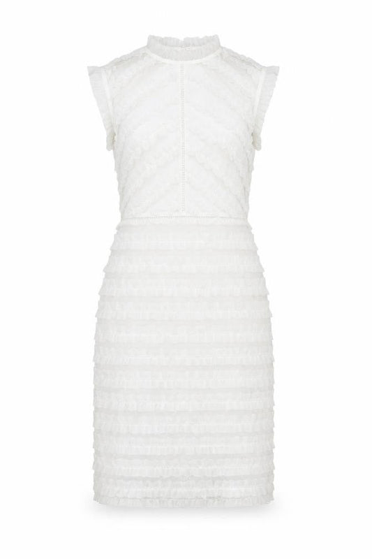 Lipsy Women's White Sheath Dress Size 8 Party Elegant