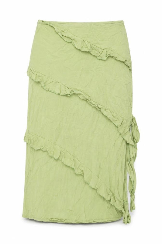 Motel Rocks Women's Green Wrap Midi Skirt - Size S