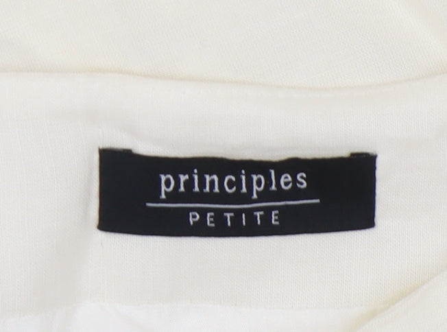 Principles Women’s Ivory Floral Pencil Skirt Size 10 Petite