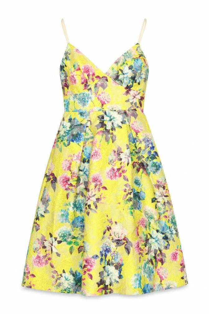 New Look Women's Multicoloured Fit & Flare Dress Size 8