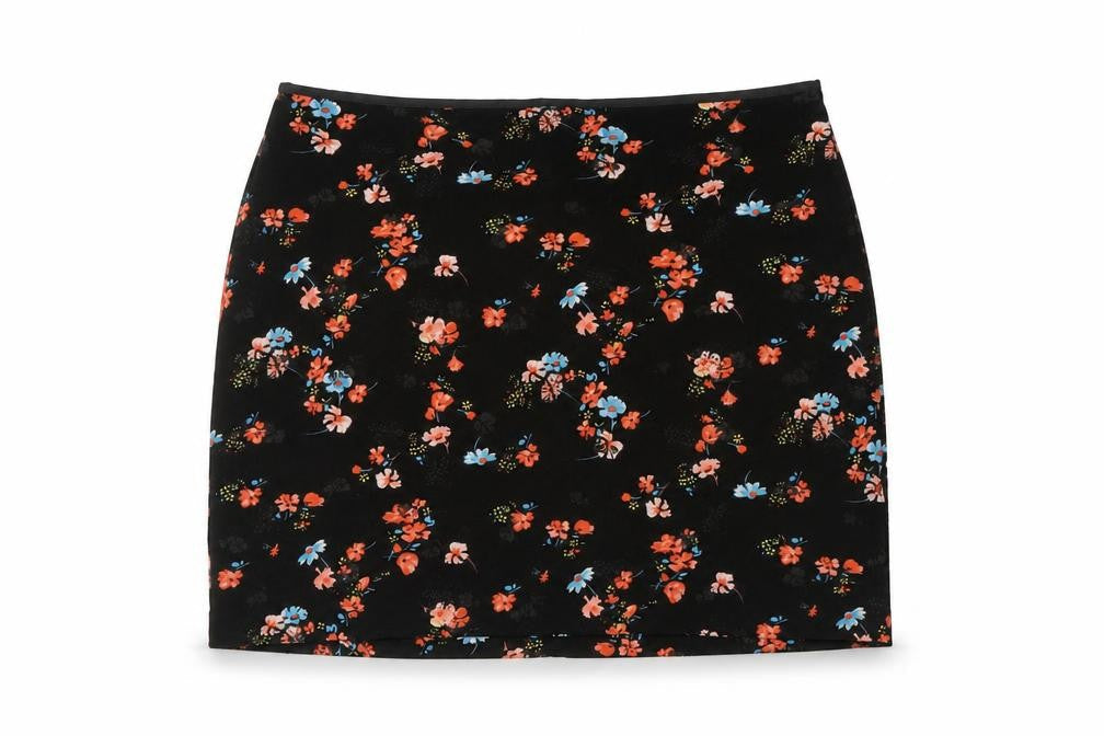 Oasis Women's Black Floral Pencil Skirt Size 8