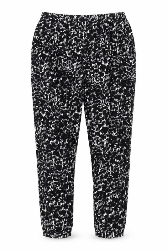 Marks & Spencer Women's Black Animal Print Trousers