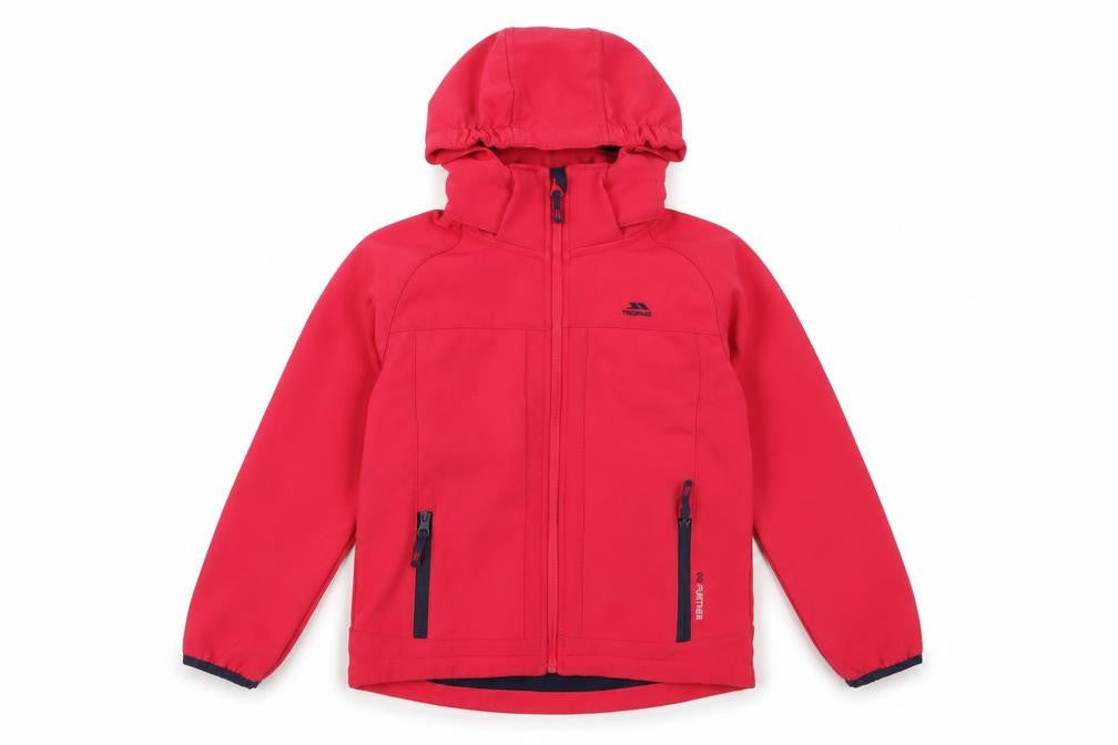 Trespass Girls Red Soft Shell Jacket 9-10 Years