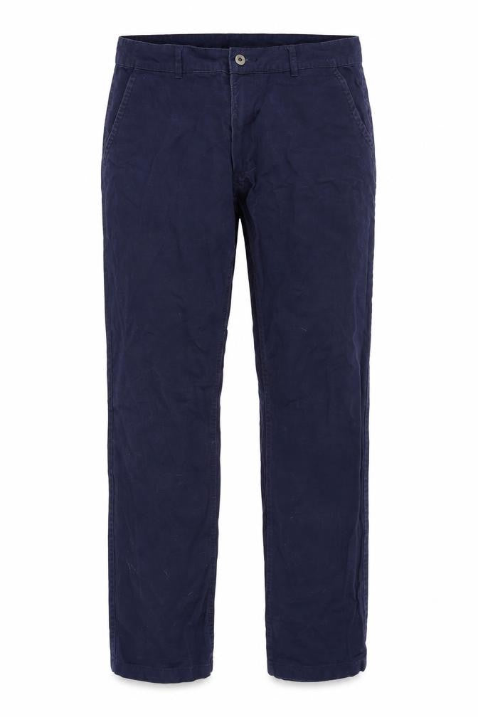 Saxnet Ltd Men's Blue Classic Chino Trousers, M, Cotton