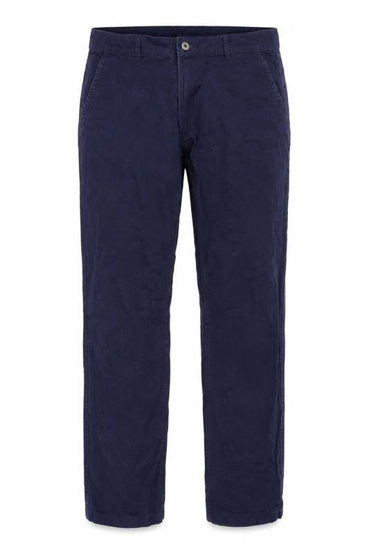 Saxnet Ltd Men's Blue Classic Chino Trousers, M, Cotton