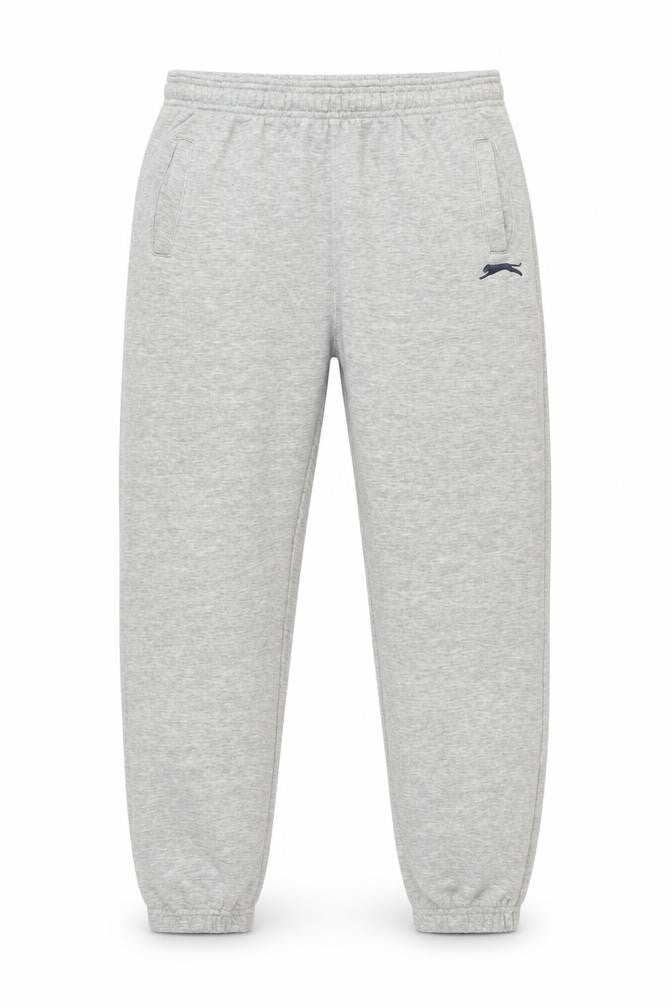 Slazenger Men's Grey XL Sweatpants with Logo and Pockets