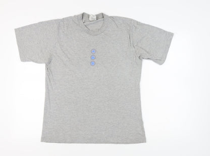 Additional front view of Adidas Men's Grey Graphic T-Shirt
