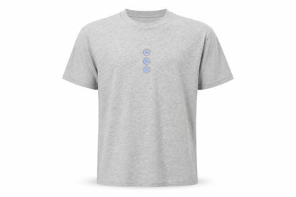 Front view of Adidas Men's Grey Graphic T-Shirt