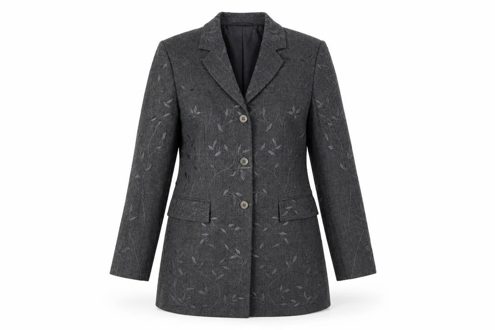 Windsmoor Women's Grey Floral Blazer Size 10