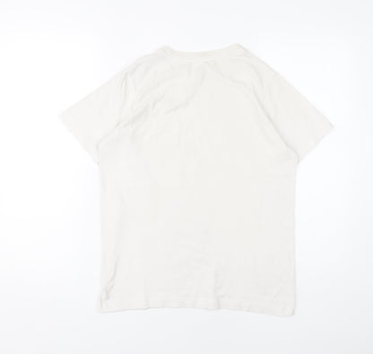 Nike Womens White Basic T-Shirt S, Crew Neck, Breathable