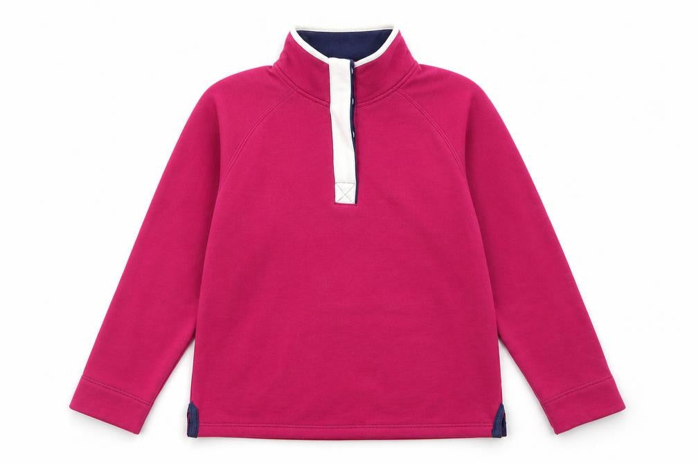 First Avenue Pink Henley Women's Sweatshirt S
