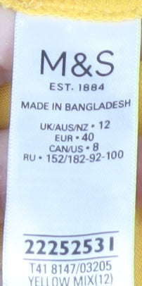 Marks & Spencer Women's Yellow Surf T-Shirt, Size 12