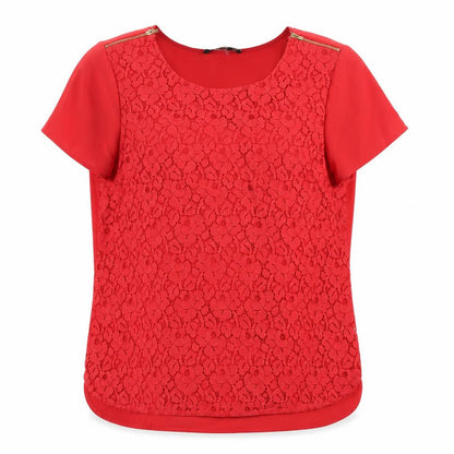 Oasis Women's Red Lace Blouse, Size 12