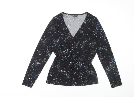 Marks and Spencer Women's Black Wrap Top