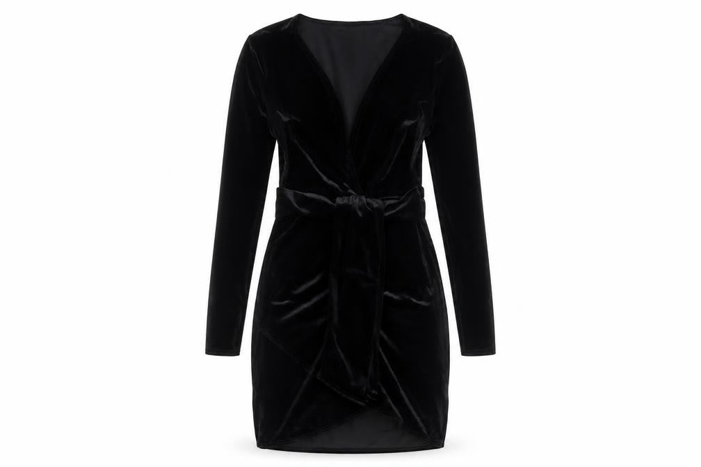 Femme Luxe Women's Black Velvet Dress Size 12