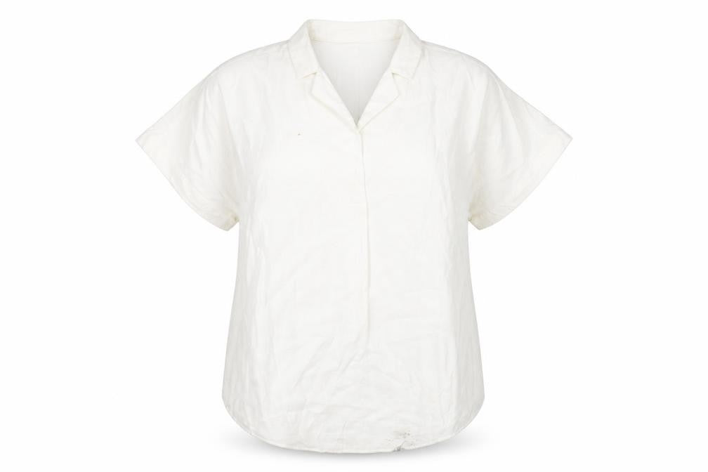 Marks & Spencer Women's Ivory Button-Up Shirt, Size 16