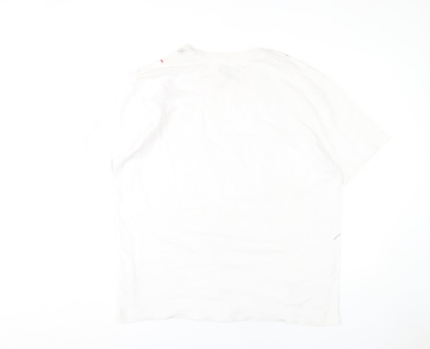 Atlas for Men White Graphic Print XL T-Shirt