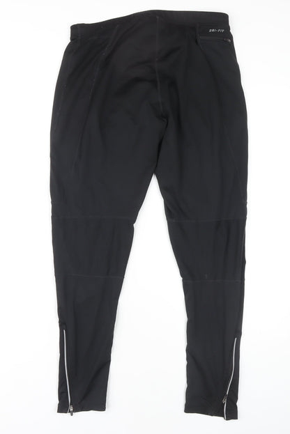 Nike Womens Black Running Trousers XL - Breathable, Quick Dry