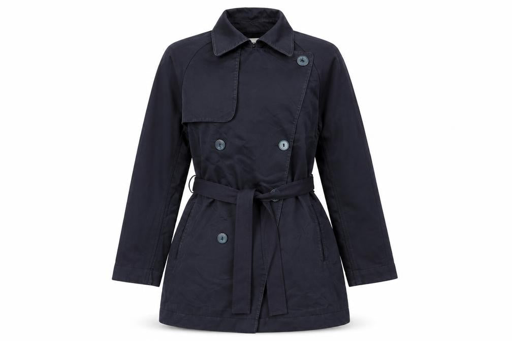 Farhi by Nicole Farhi Women's Blue Trench Coat Size 8
