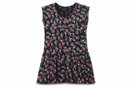 BHS Women's Black Floral Viscose Dress M Casual