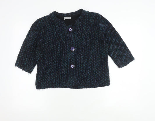 Marks and Spencer Women's Black Cardigan, M, Button Accent