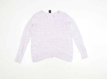 Gap Women's Purple V-Neck Pullover Jumper, Size M