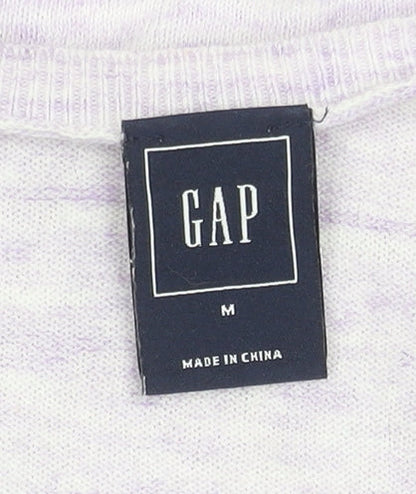 Gap Women's Purple V-Neck Pullover Jumper, Size M