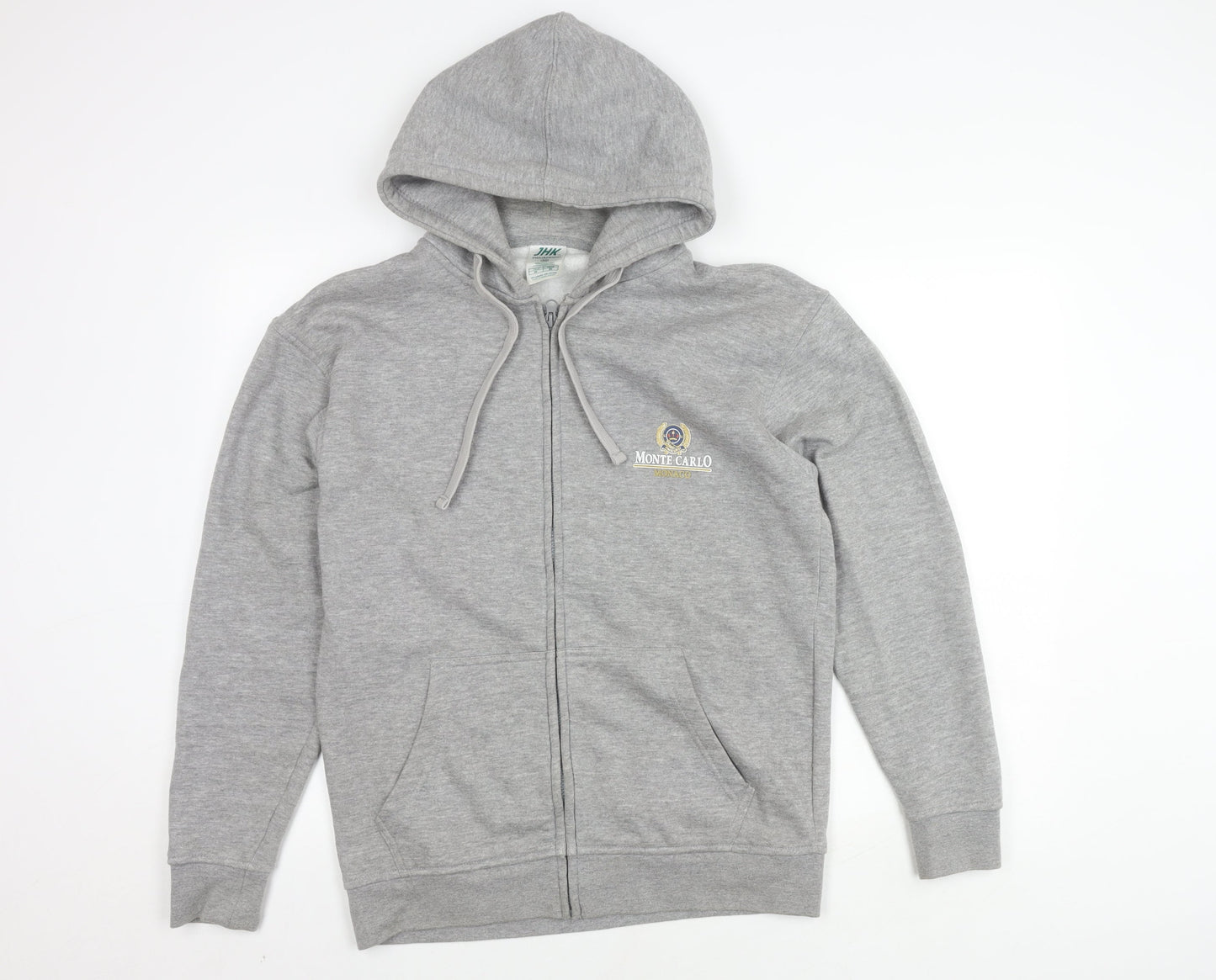JHK Men's Grey Basic Casual Jacket, Medium, Hooded