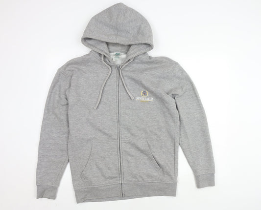 JHK Men's Grey Basic Casual Jacket, Medium, Hooded