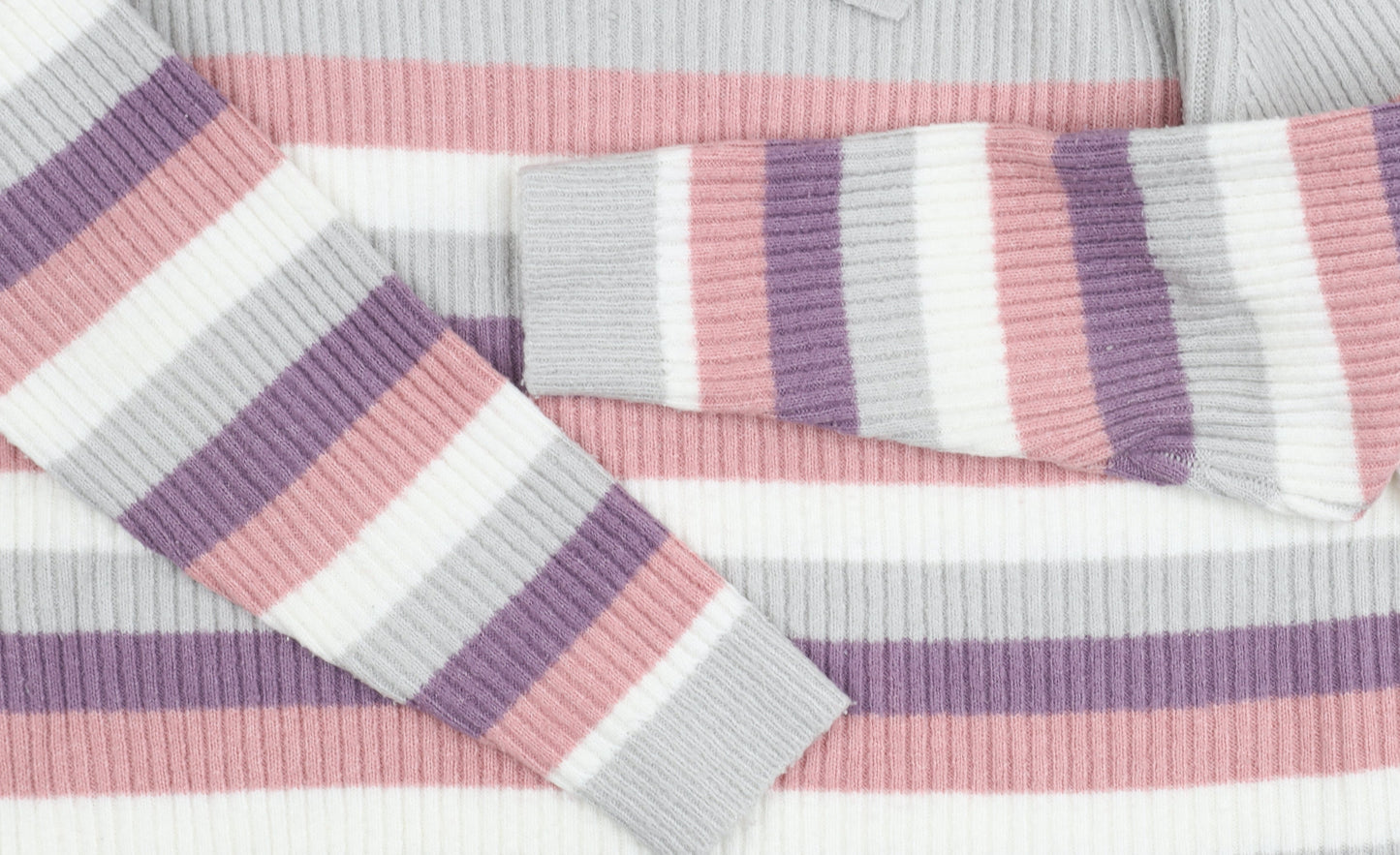 ISLE Women's Multicoloured Striped Pullover Jumper L