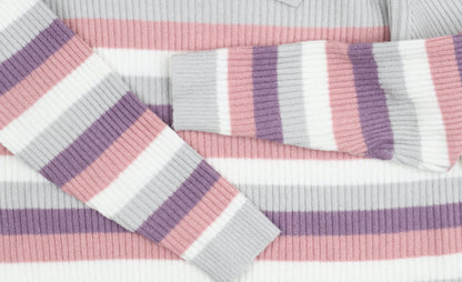 ISLE Women's Multicoloured Striped Pullover Jumper L