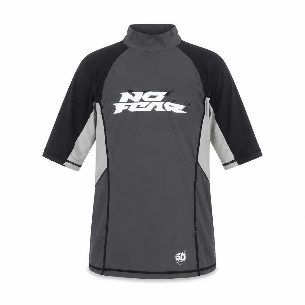 No Fear Men's Black/Grey S Athletic High Neck Pullover