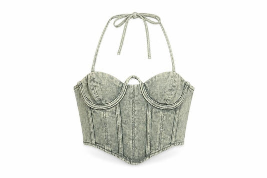 PrettyLittleThing Women's Grey Cropped Camisole, Size 10, New