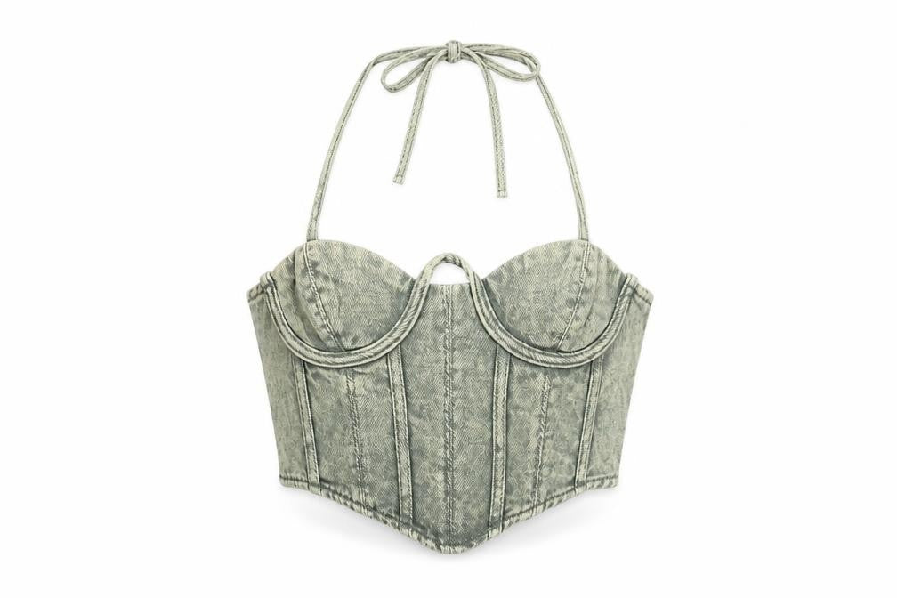 PrettyLittleThing Women's Grey Cropped Camisole, Size 10, New
