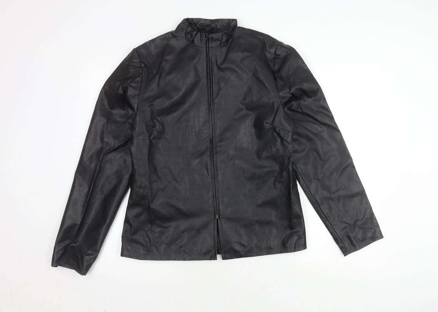 New Look Women's Black Jacket Size 14 Casual Zip