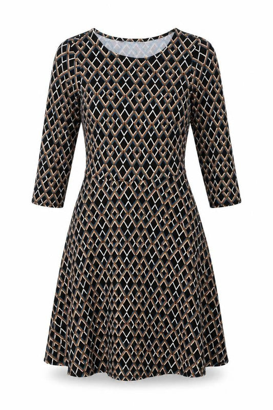 Dorothy Perkins Women's Geometric A-Line Dress Size 8