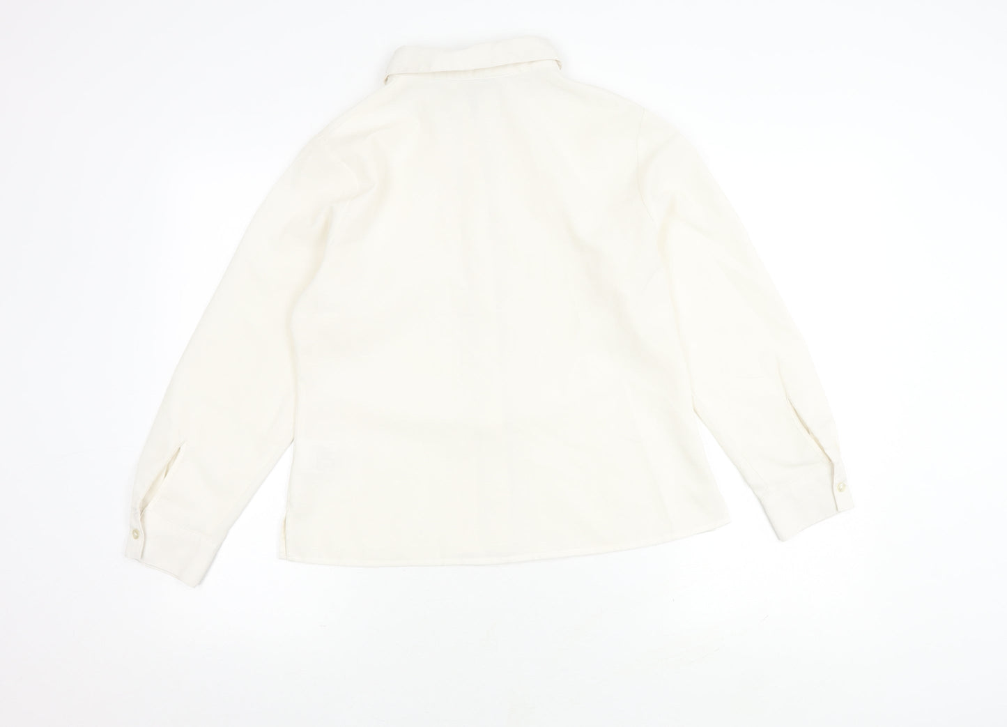 Honor Millburn Women's White Button-Up Shirt Size 10