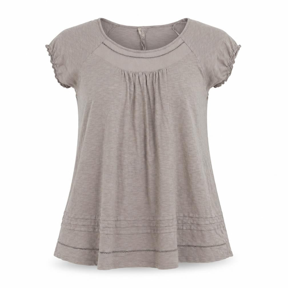 Next Women's Grey Cap Sleeve T-Shirt, L, Cotton Jersey