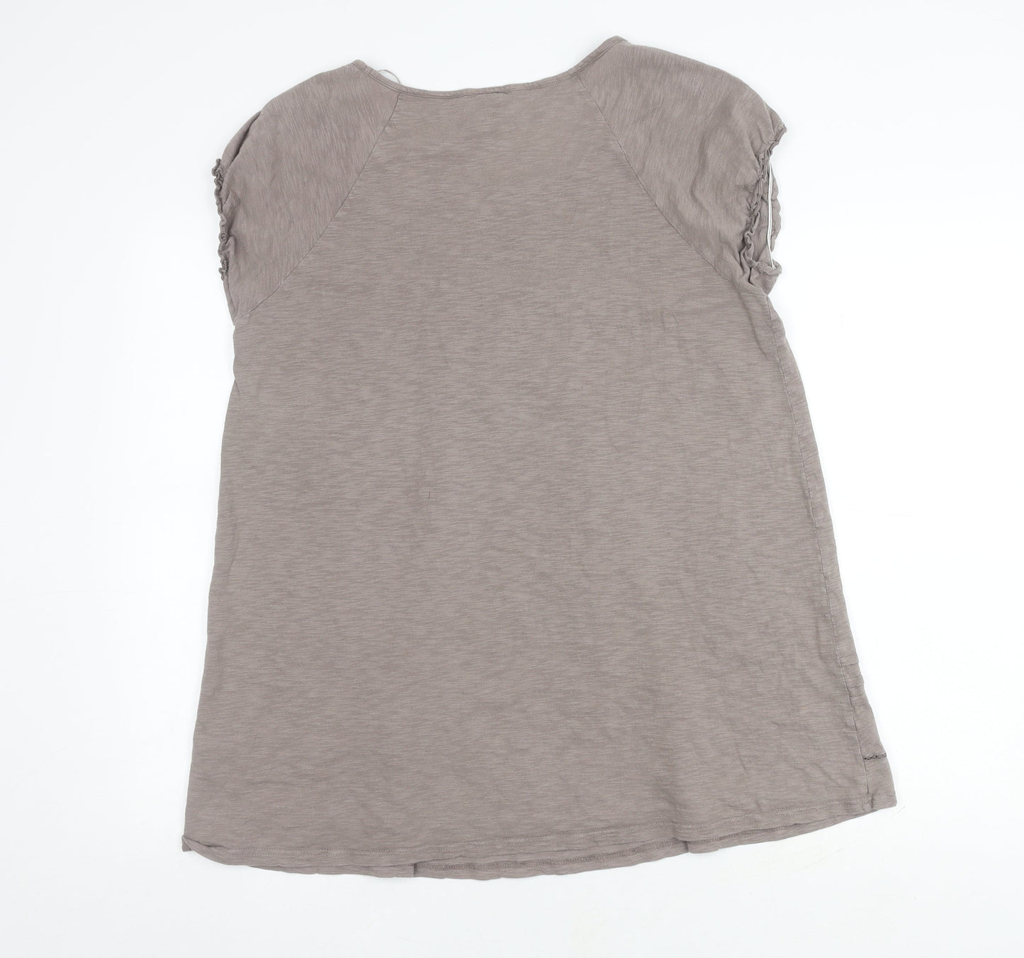 Next Women's Grey Cap Sleeve T-Shirt, L, Cotton Jersey