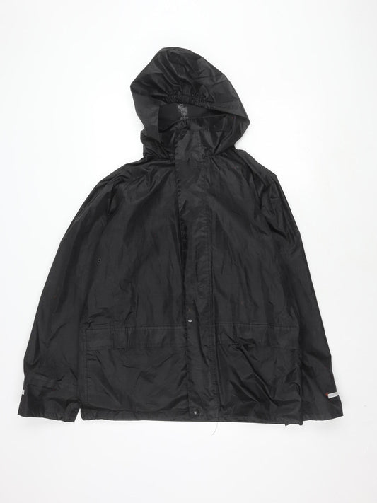 Result Core Men’s Black S Rain Coat, Hooded, Lightweight