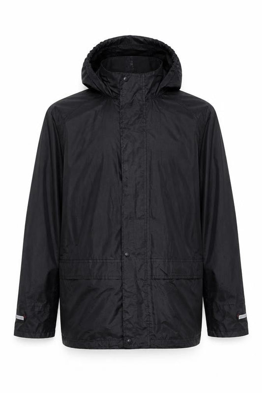 Result Core Men’s Black S Rain Coat, Hooded, Lightweight