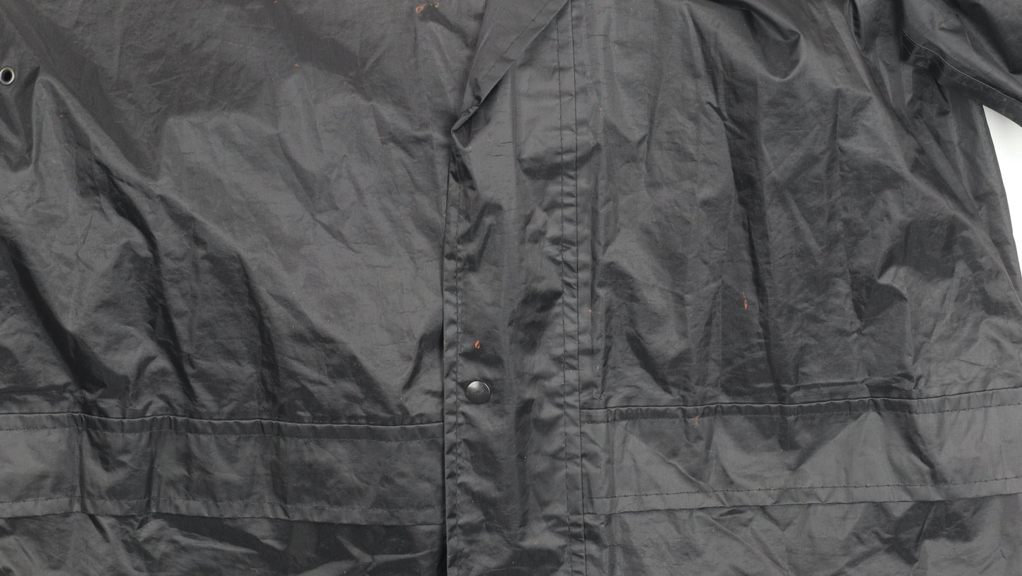 Result Core Men’s Black S Rain Coat, Hooded, Lightweight