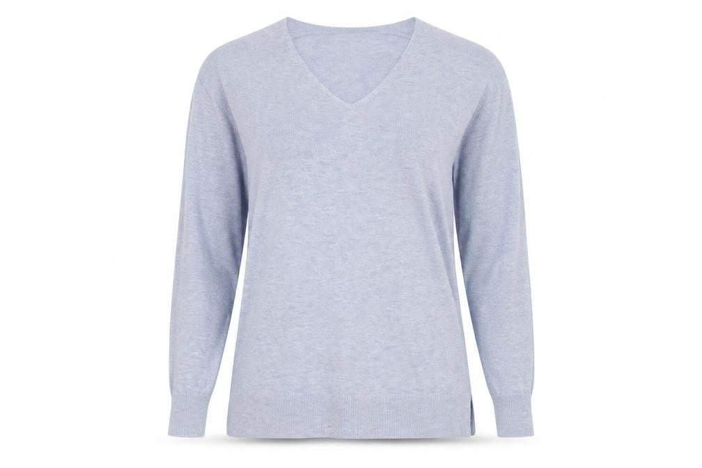 MNG Women’s Grey V-Neck Pullover Jumper Size 12